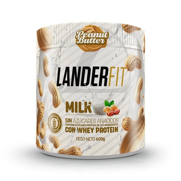 MANTEQUILLA DE MANÍ + WHEY PROTEIN LANDERFIT (600G)
