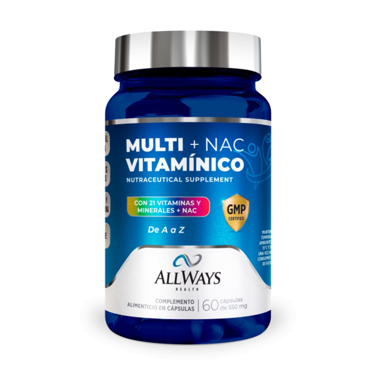 MULTI + NAC VITAMINICO X 60 CAPS ALLWAYS