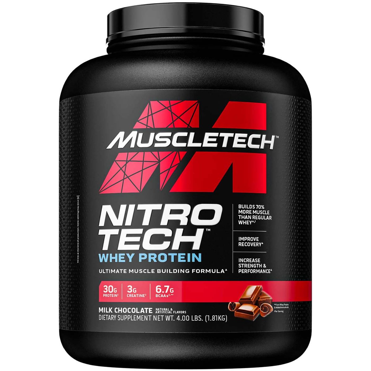 NITRO TECH + CREATINA 4LBS MUSCLETECH 40 SERVICIOS