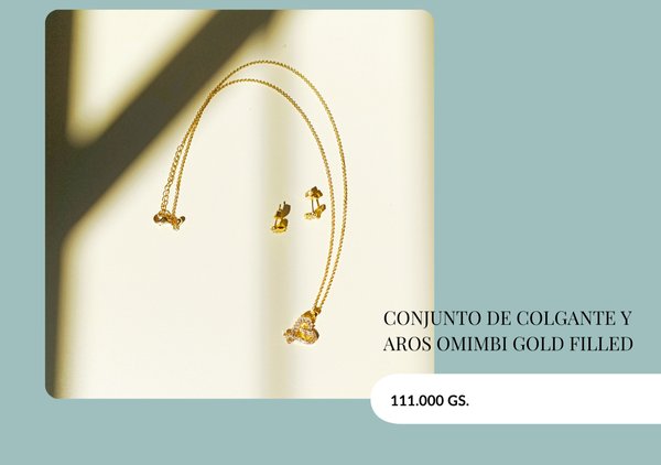 Conjunto de colgante y aros OMIMBI