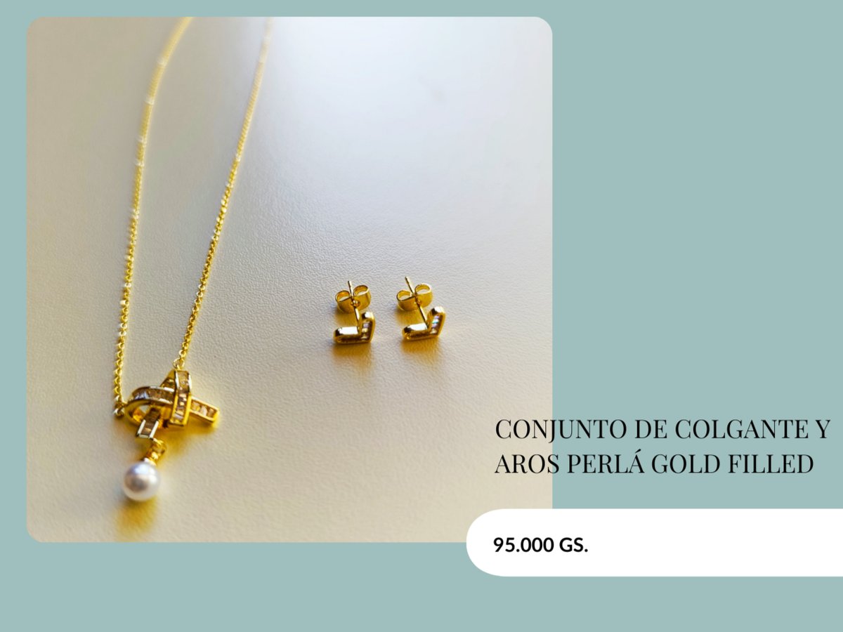 Conjunto de colgante y aros PERLÁ - 2