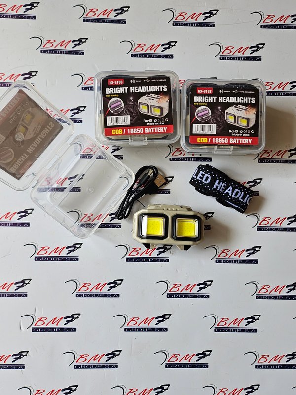 LINTERNA PARA CABEZA  CON SENSOR TIPO MINERO 