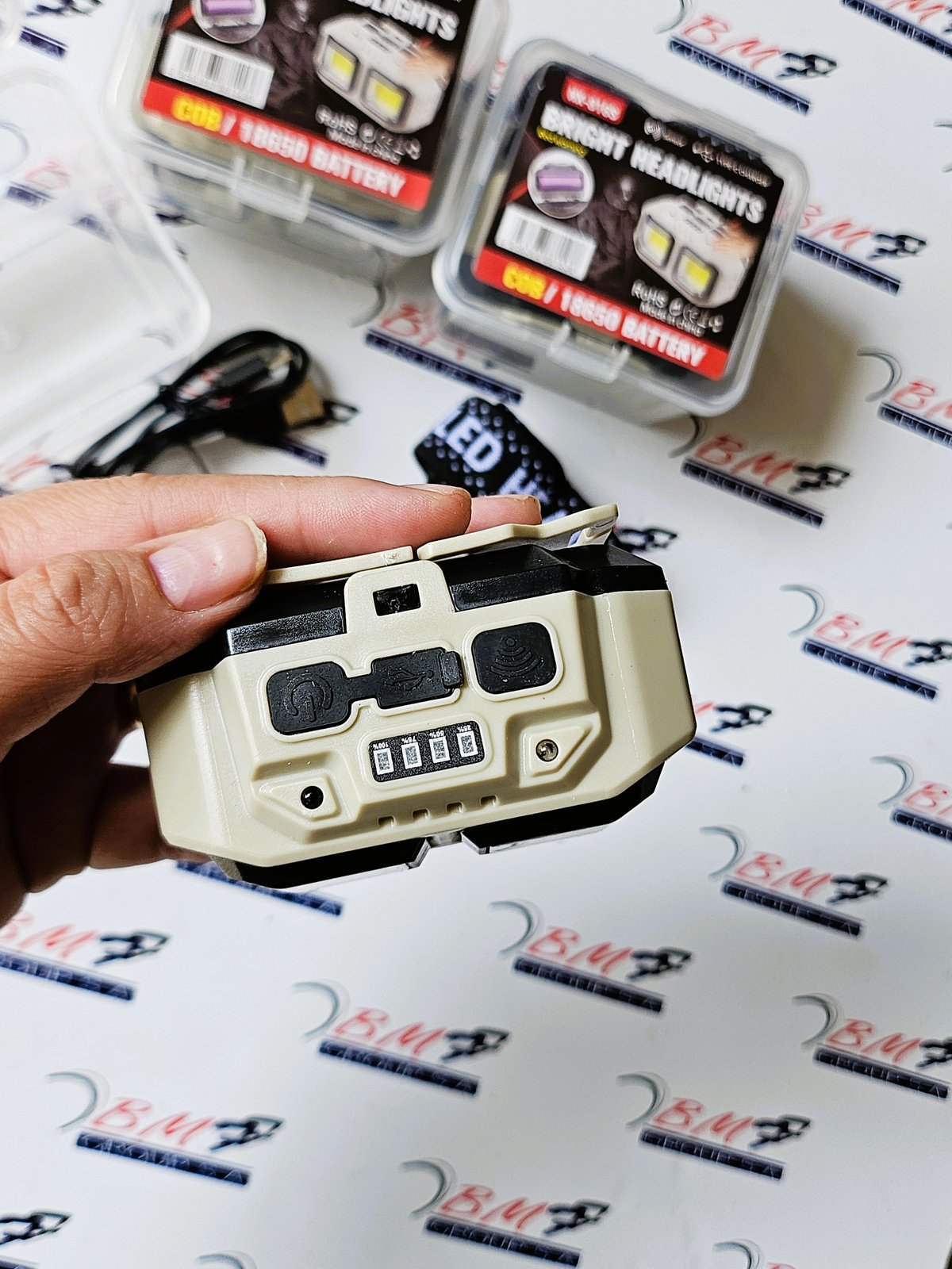 LINTERNA PARA CABEZA  CON SENSOR TIPO MINERO  - 2