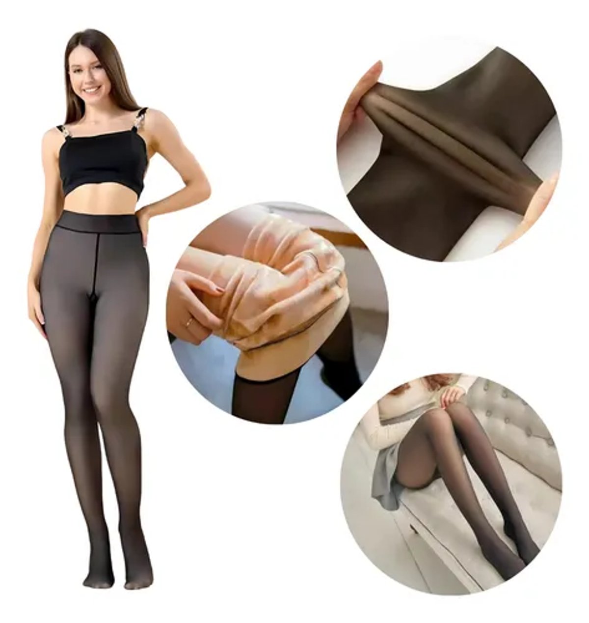 MEDIAS TRASLUCIDAS TERMICAS M-XL NEGRO - 2