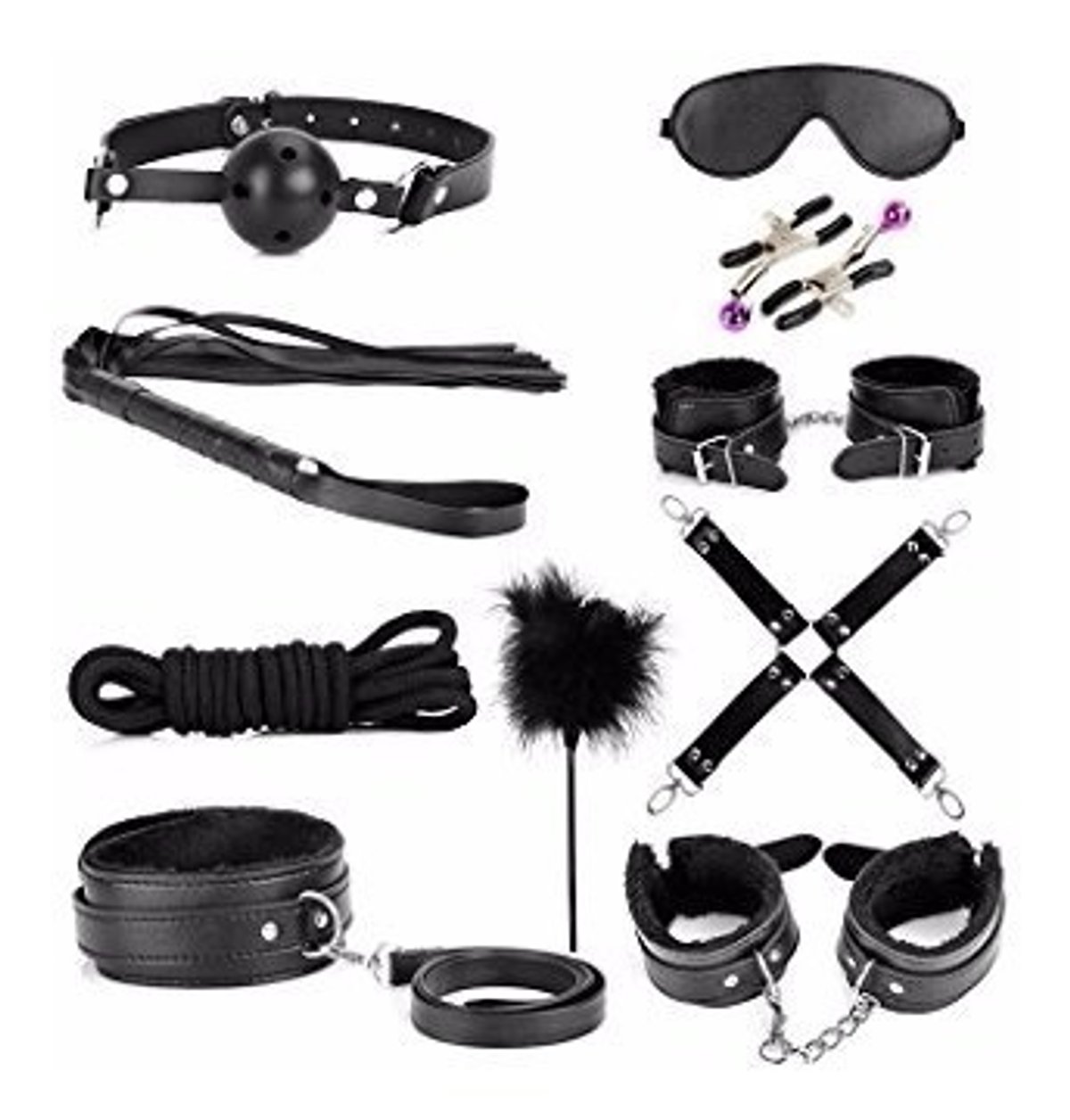 KIT SADO 10 PIEZAS NEGRO