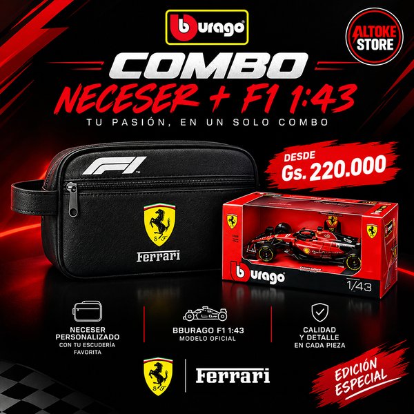 COMBO NECESER + Bburago 1:43 de Fórmula 1 