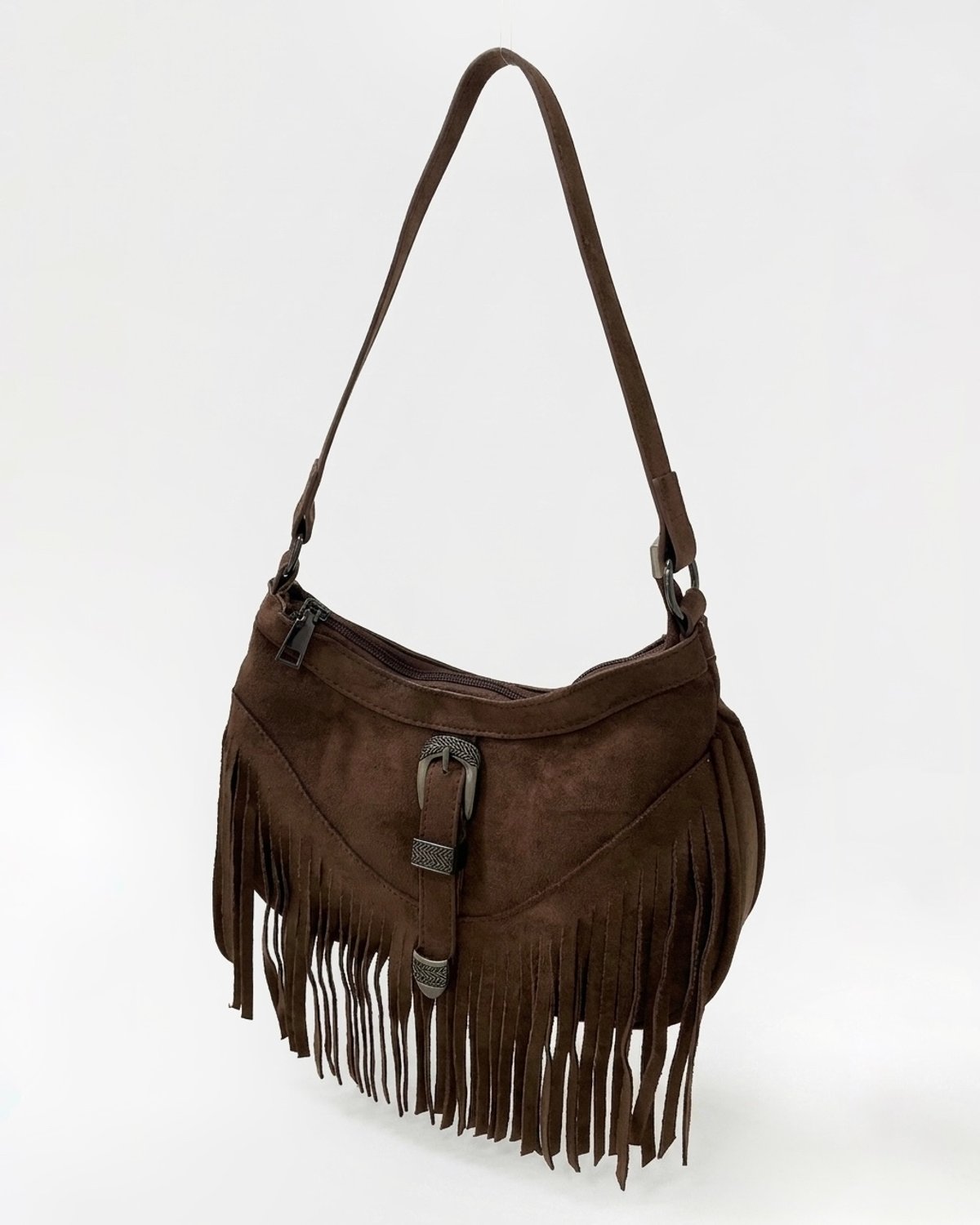 Cartera Gamuzada con flecos - 2