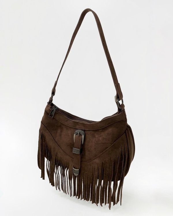 Cartera Gamuzada con flecos