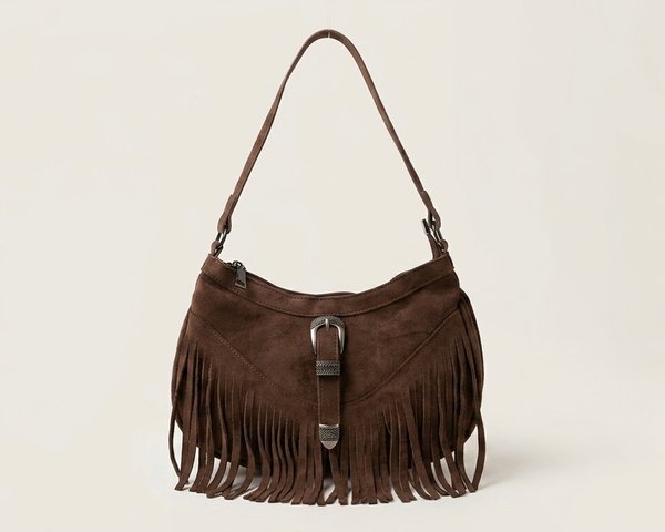 Cartera Gamuzada con flecos