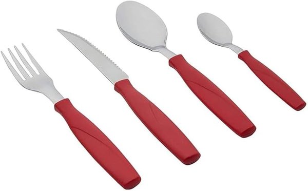 Jgo. De Cubiertos BRINOX Itaparica 24 pzas Rojo.