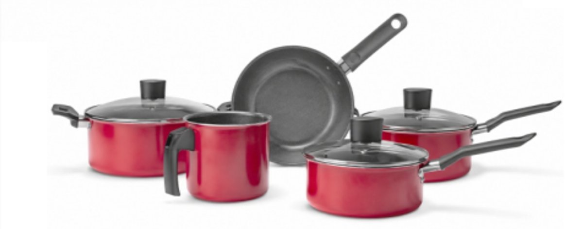 Juego de Ollas BRINOX NATURALLE CERAMIC AAD. 5 PZAS ROJO - 2