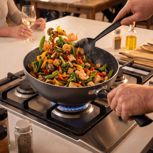 Wok BRINOX RAINDOW CERAM. ADD 24 CM 