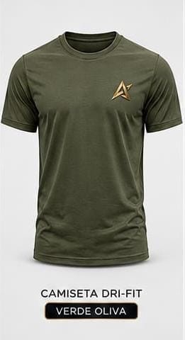 Remera verde oliva con diseño en el pecho