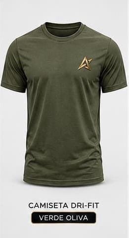 Remera verde oliva con diseño en el pecho