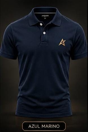 Remera polo rojo bordó, blanco, negro y azul marino con diseño en el pecho - 4