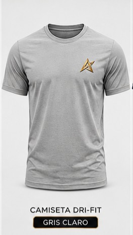 Remera gris claro con estampado de logo ANDHER