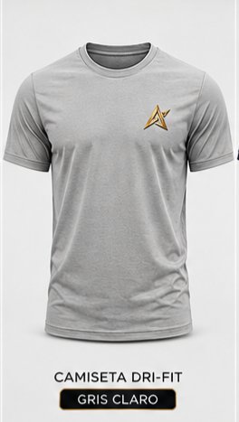Remera gris claro con estampado de logo ANDHER