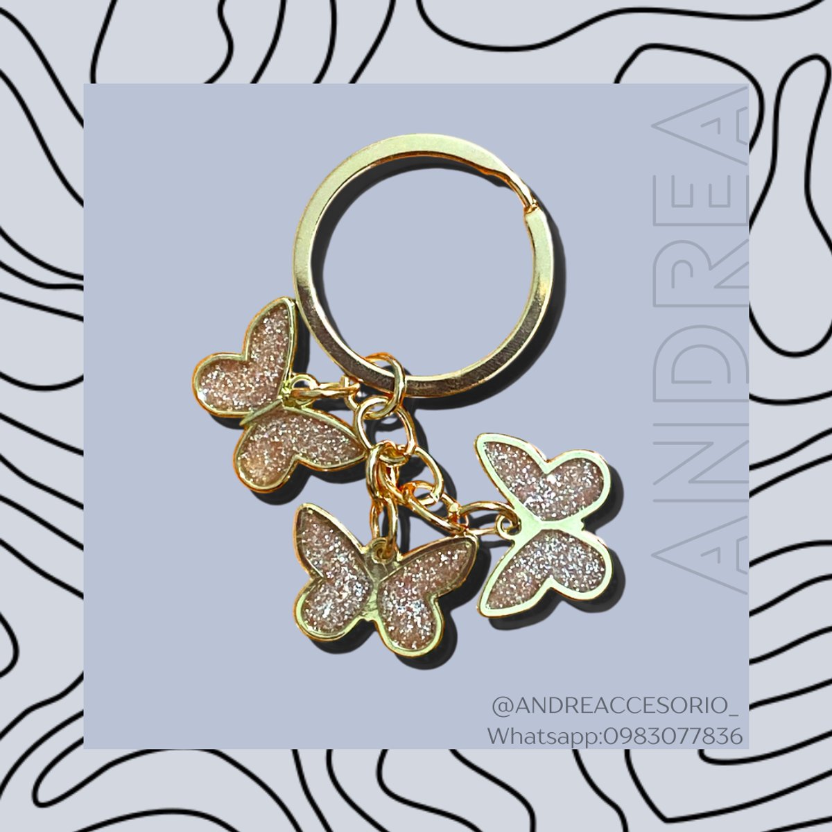 Llavero de mariposas 