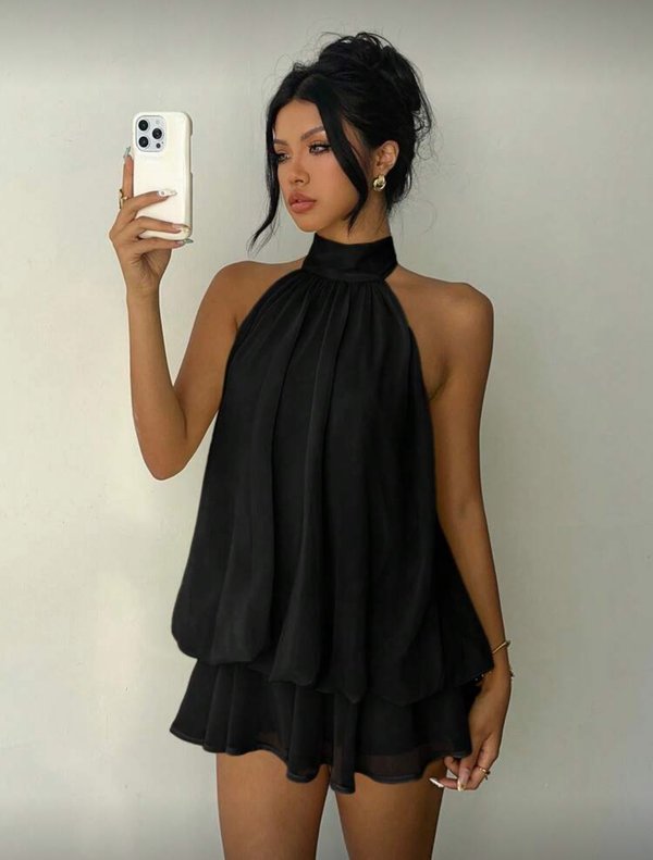 Vestido elegante • Negro