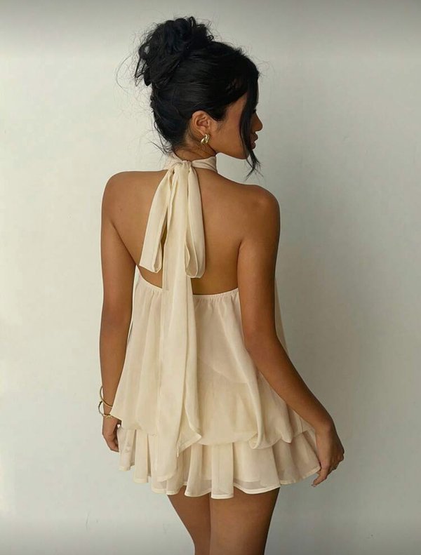 Vestido elegante • Beige