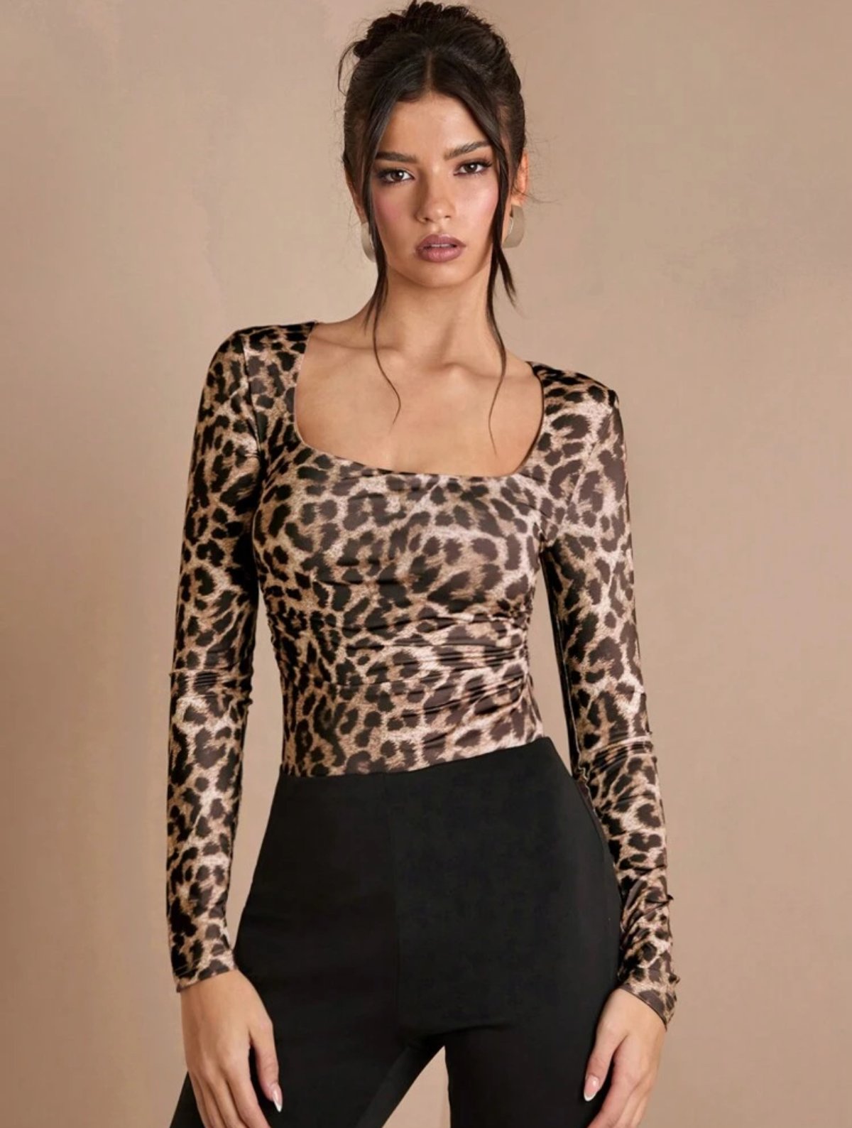 Body de cuello redondo con estampado - 2