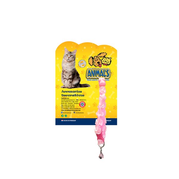 Collar Gatuno Rosa Pastel