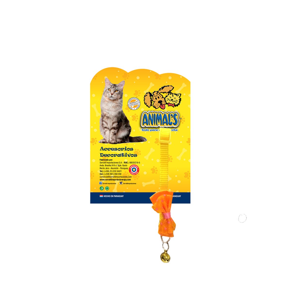 Collar Gatuno Naranja Coral