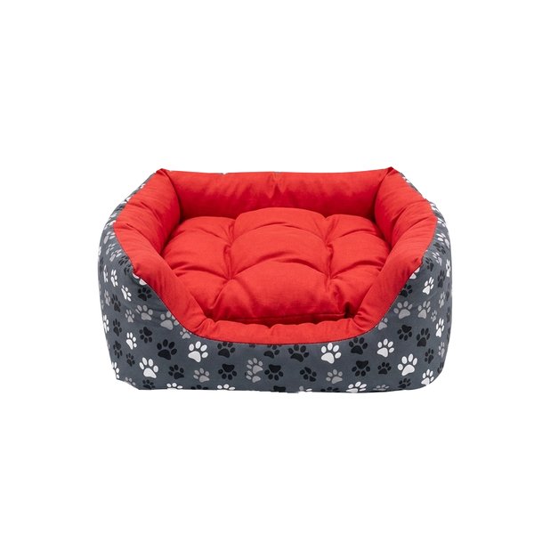 Cama rosa con diseño