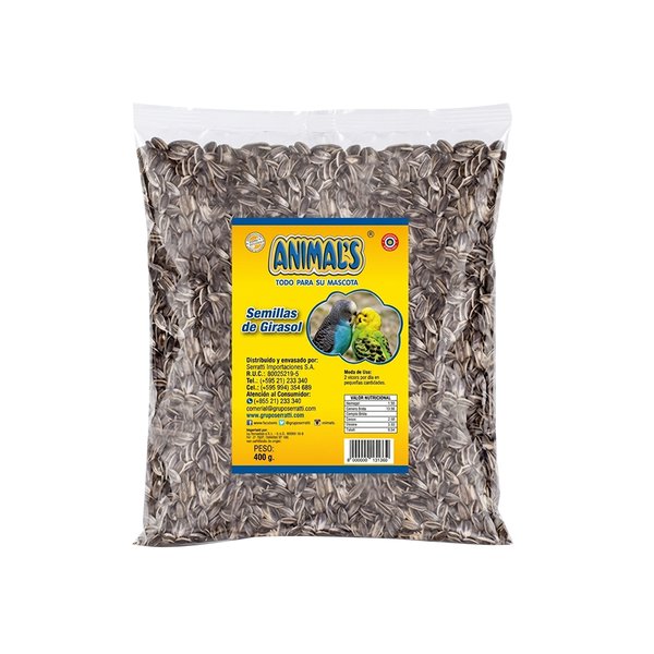 Alimento P/Aves Girasol Pájaros 800g ANIMALS