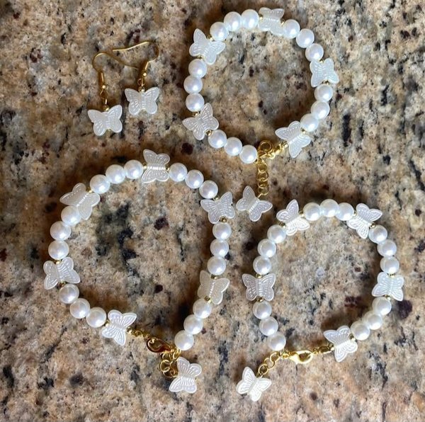 PULSERA DE PERLAS | SET DE AROS Y PULSERA DE PERLAS