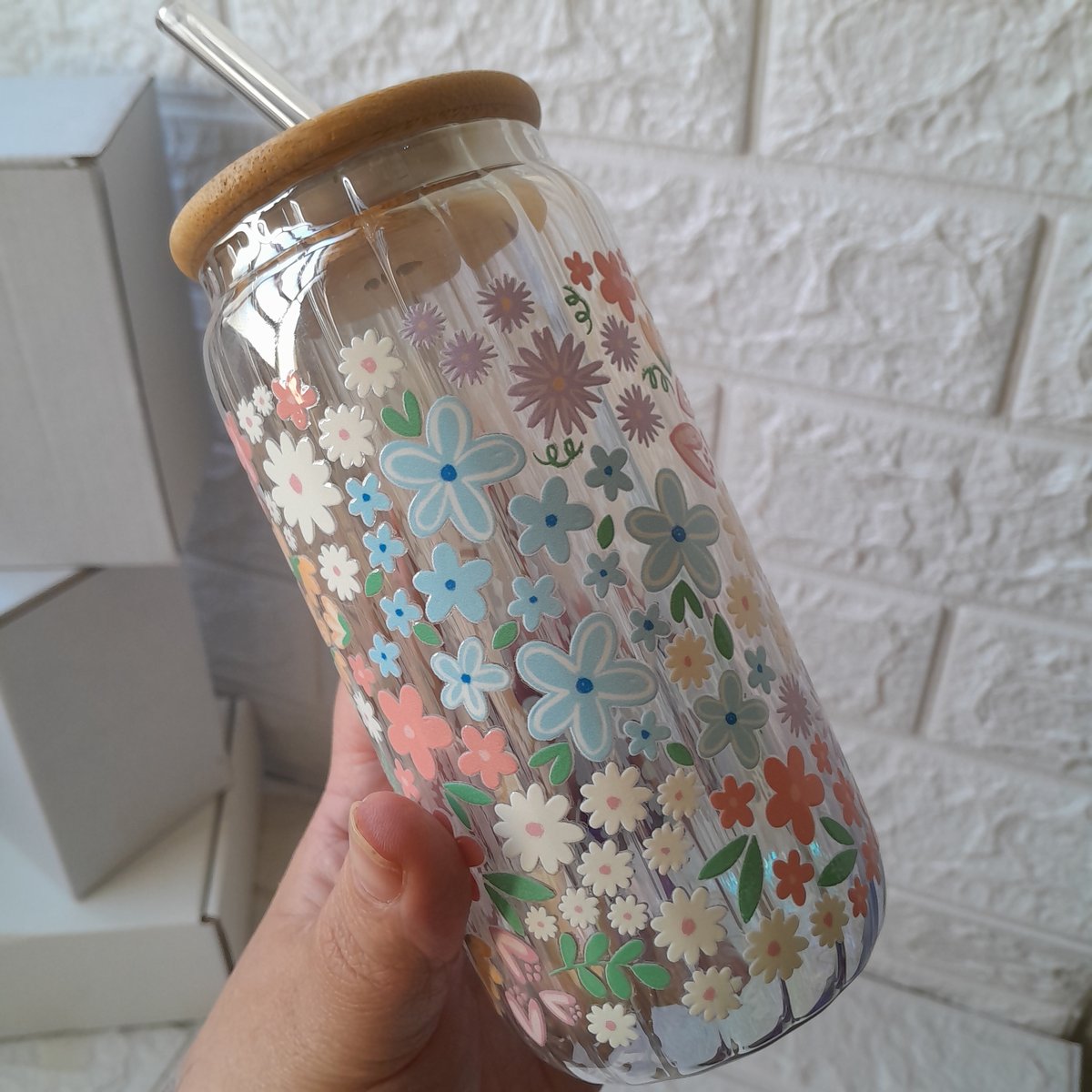 VASO FLORES COLORIDAS