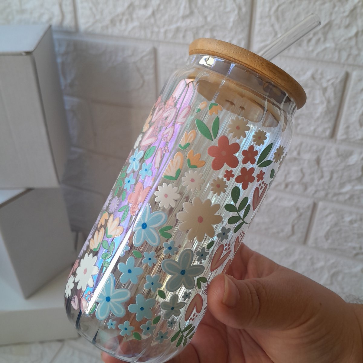 VASO FLORES COLORIDAS - 3