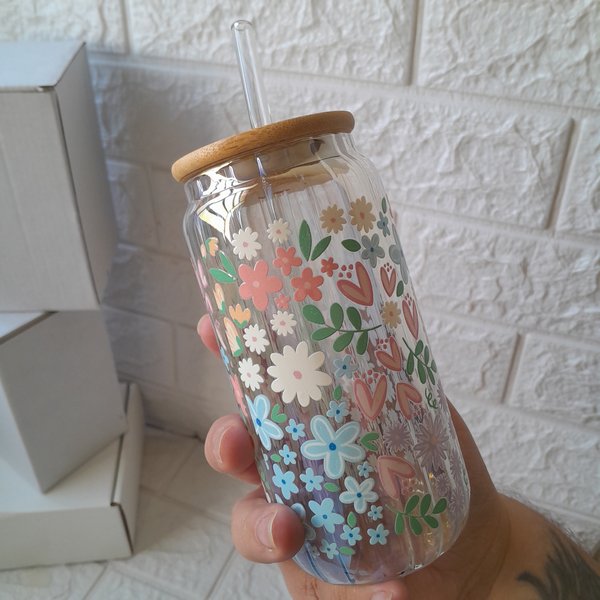 VASO FLORES COLORIDAS