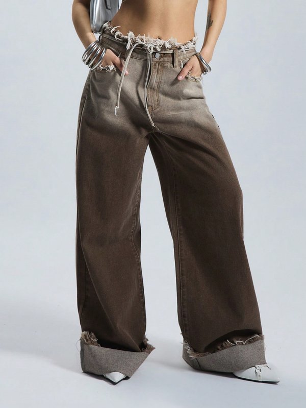 ASHEN RAW WIDE LEG 