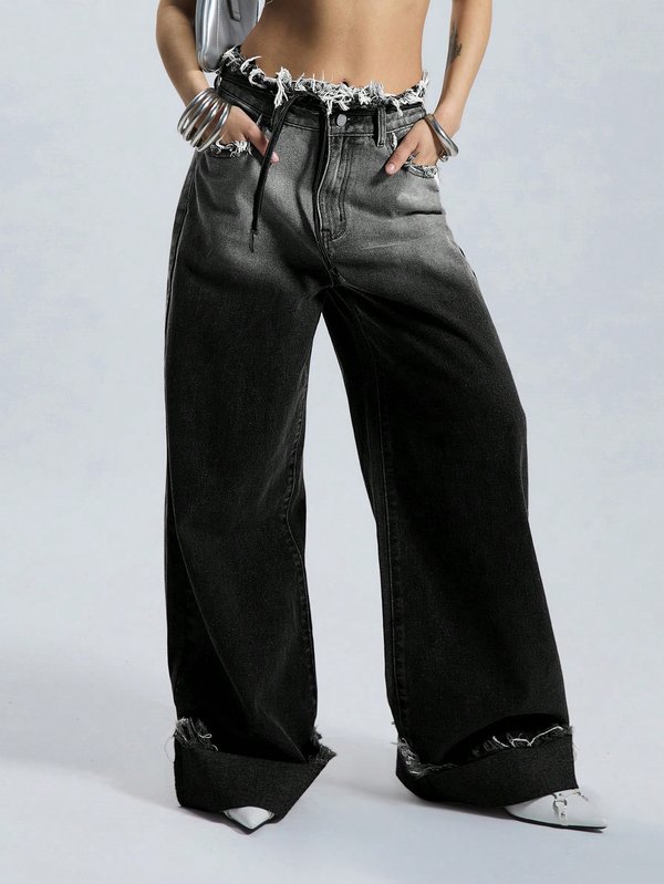 ASHEN RAW WIDE LEG 