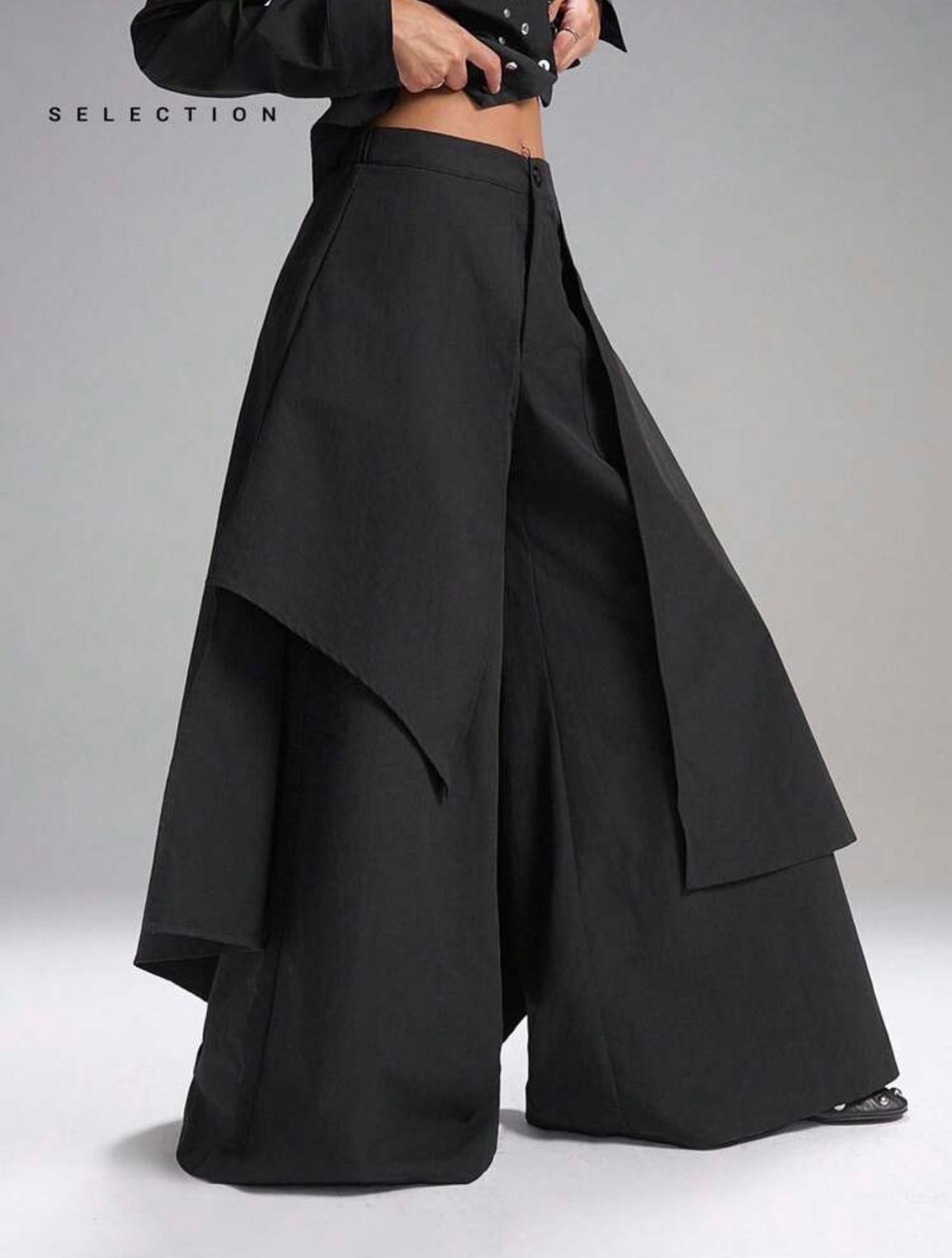 Asymmetric Layered Pants - 3