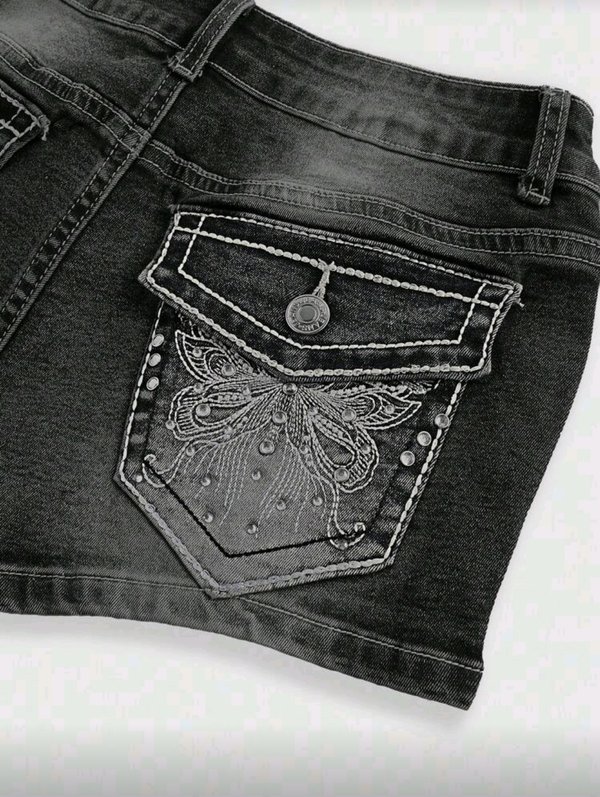 Short Denim Butterfly 