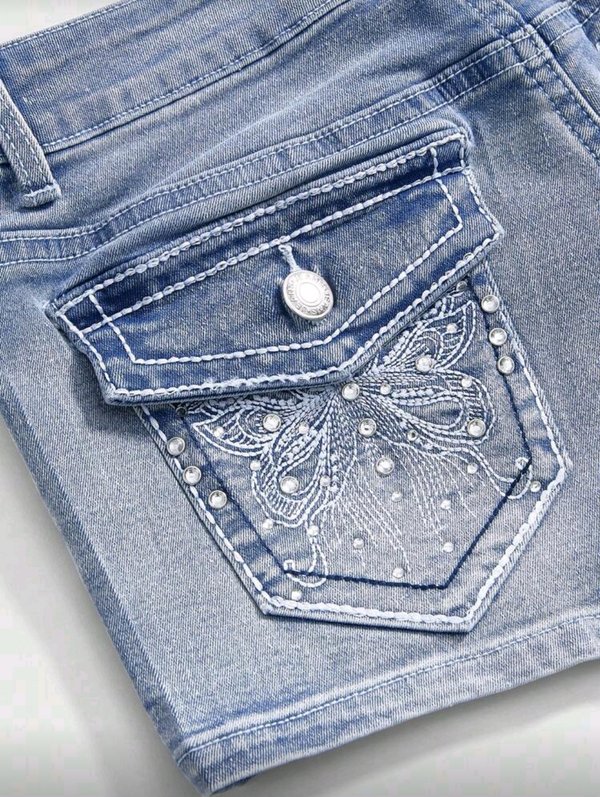 Short Denim Butterfly 