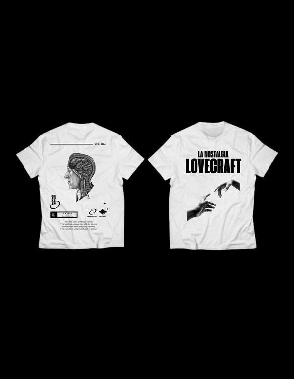 Remera Blanca Merch Oficial La Nostalgia Lovecraft 