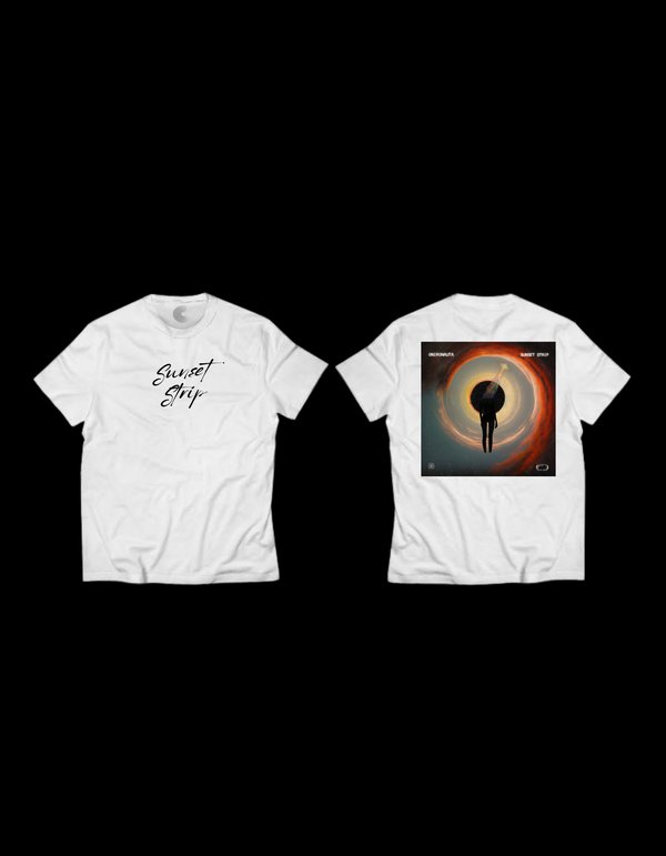 Remera Blanca Merch Oficial Sunset Strip Aldo Benitez