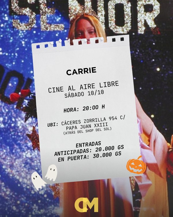 Cine Mud - Entrada "Carrie" Proyección de Cine - Sábado, 10 de Octubre