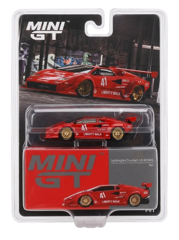MINI GT LAMBORGHINI COUNTACH LB-WORKS RED 