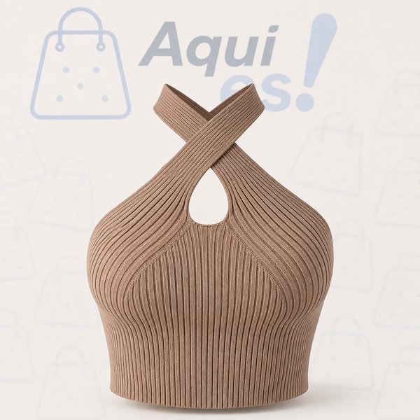 Top Halter con Tirantes Cruzados