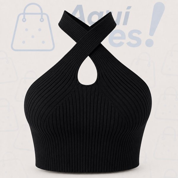 Top Halter con Tirantes Cruzados