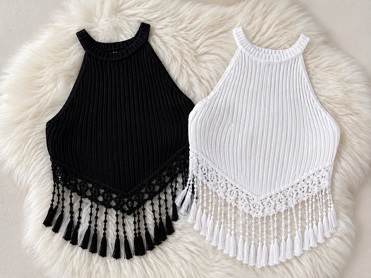 Crop Top con Borlas - 4