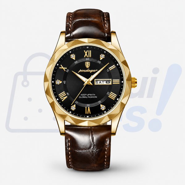 Reloj Poedagar Clásico de Cuero