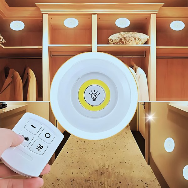 Set de 3 luces led - luces pegables y portátil 