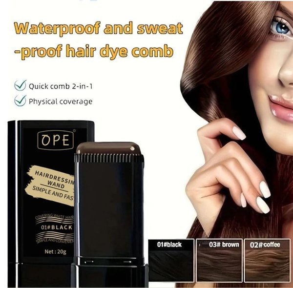 Peine para teñir el cabello: resistente al agua, al sudor, portátil, de fácil aplicación, sin manchas, multifuncional, para retoques.