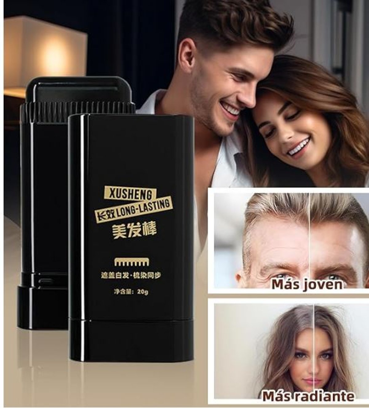 Peine para teñir el cabello: resistente al agua, al sudor, portátil, de fácil aplicación, sin manchas, multifuncional, para retoques. - 4