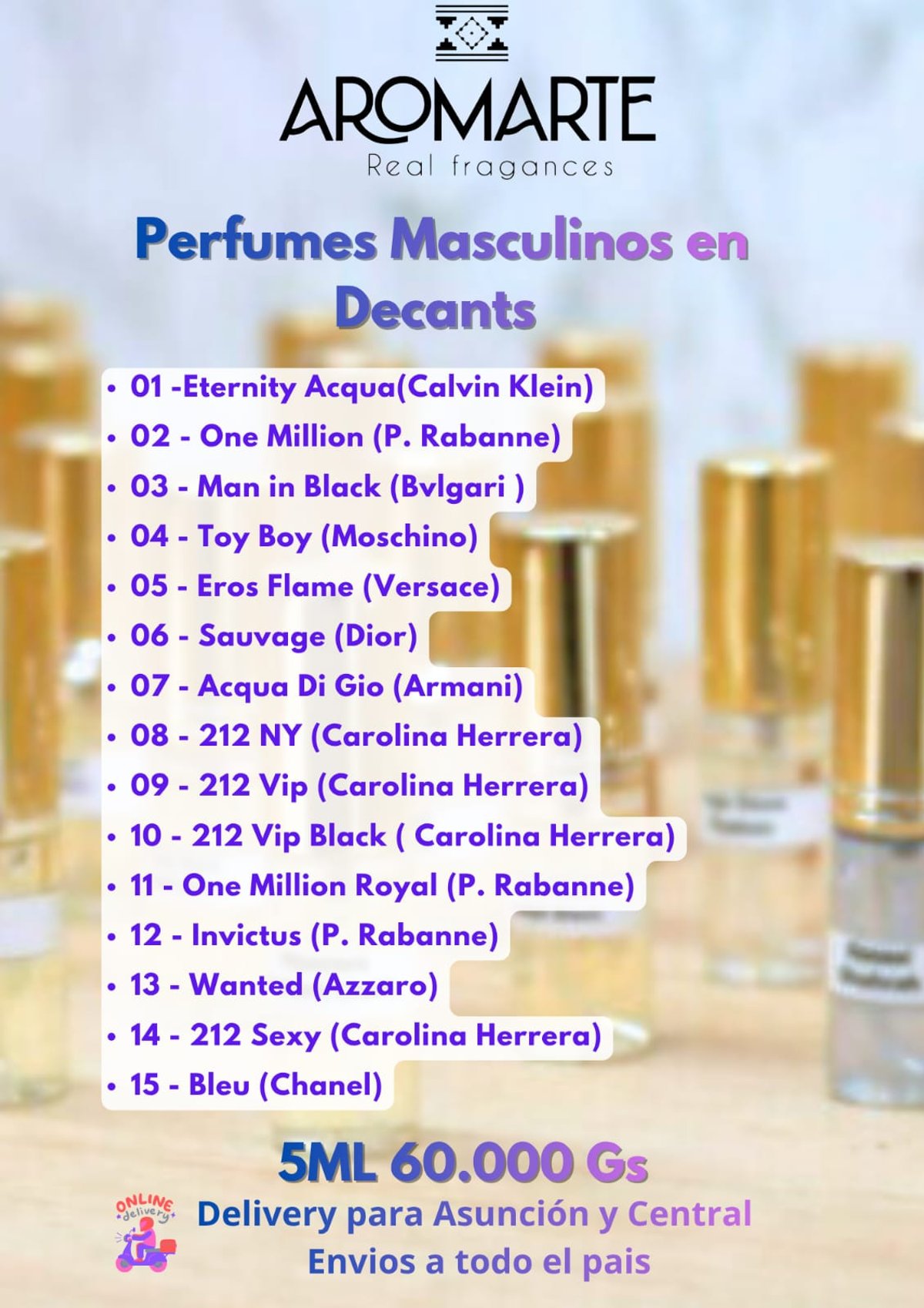 DECANTS DE PERFUMES MASCULINOS 5ML